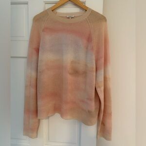 Lafayette 148 size XL sweater cashmere raglan unworn but no tag sunrise horizon